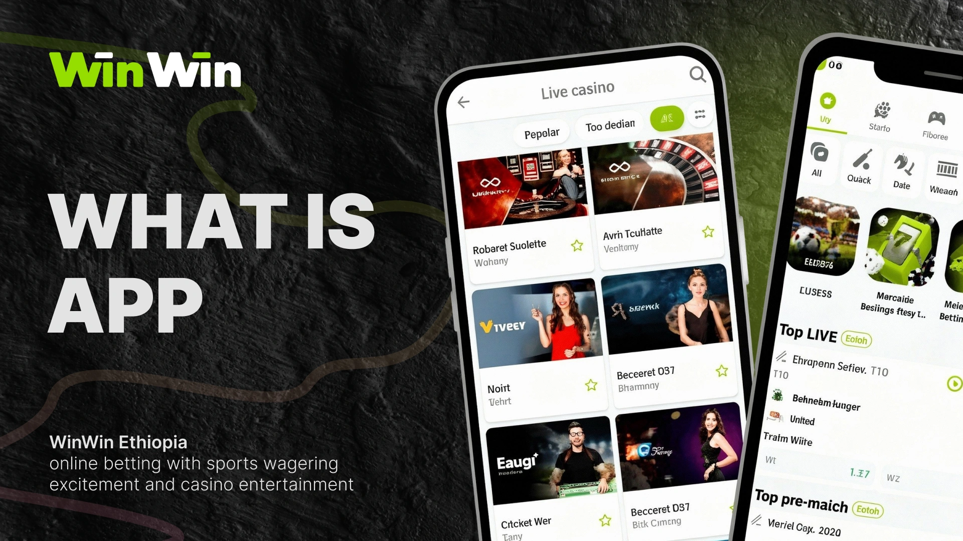Winwin Ethiopia: Android iOS mobile platform for sports betting, football, basketball, tennis, and cricket games in online casinos. General information.