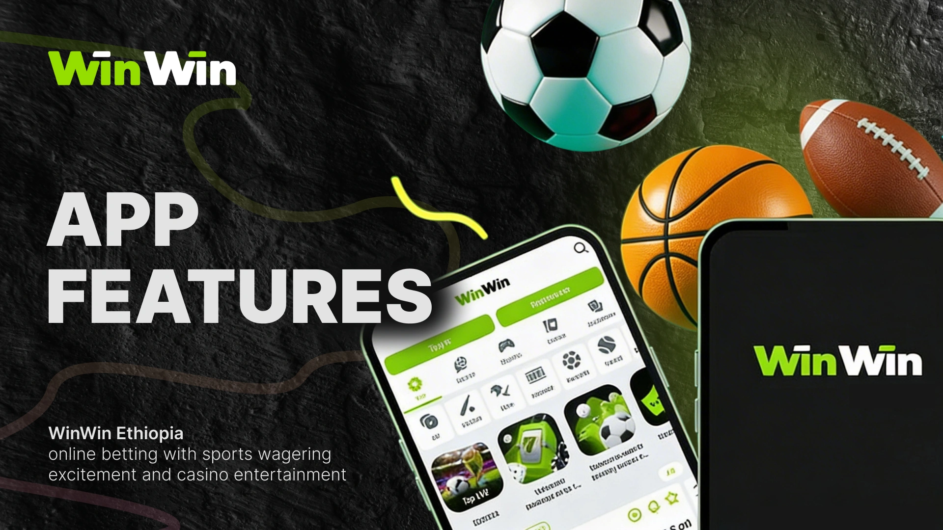 Winwin Ethiopia is an Android iOS mobile platform for sports betting, including football, basketball, tennis, and cricket. General information about the casino's internal features is available.