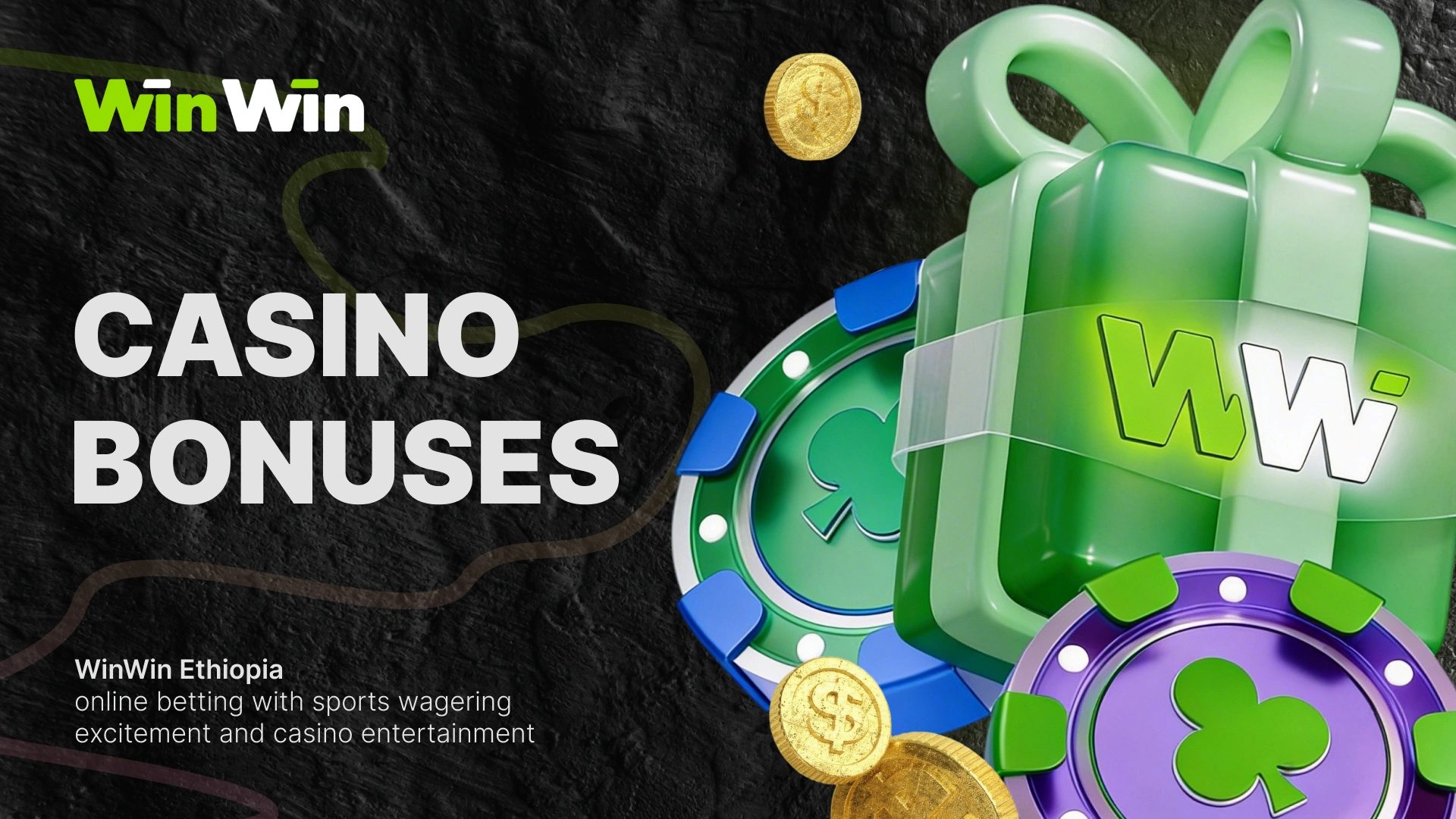 Winwin Ethiopia, a sports betting platform for football, basketball, tennis, and cricket games at an online casino, provides general information about bonus offers and promotions for casino games.